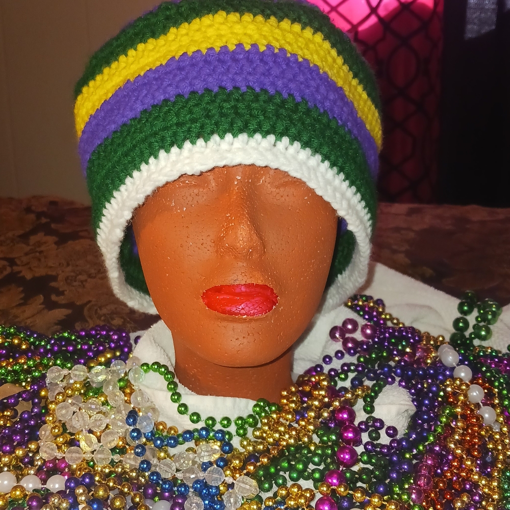 Oversized Colorful Striped Hat!